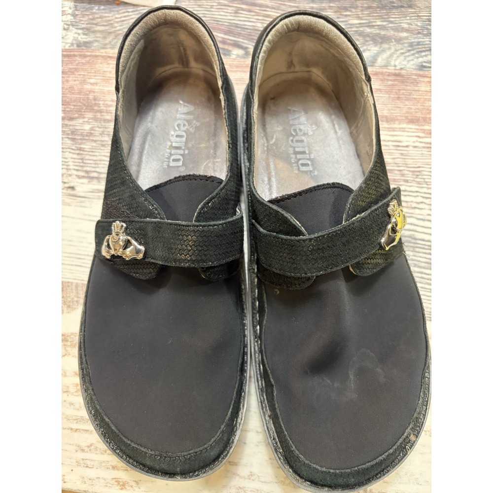 Alegria Brenna Black Leather Mary Jane Comfort Shoes BRE-463 Size 39 US 9